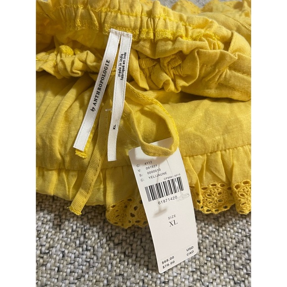 Anthropologie Tiered Eyelet Tank Yellow NWT Size XL - Picture 7 of 14
